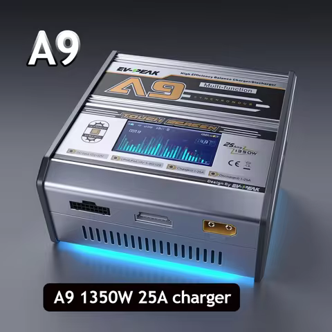 New EV-PEAK A9 1350W 25A Multi-Function Intelligent Touch Screen Battery Charger/Discharger Charging