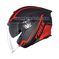 SG SELLER 🇸🇬 PSB APPROVED TRAX T263V2 Motorcycle sunvisor helmet MATT RED