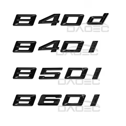 Car 3D Trunk ABS Chrome Letters Logos Badge Emblem Decals Styling Sticker For BMW 8 Series 840d 840i