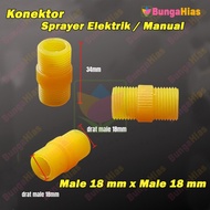 Konektor Joiner Sprayer Elektrik Male 18 Mm Nepel Manual Conector -