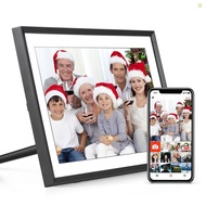 ZOM Andoer 10.1-Inch WiFi Digital Photo Frame Cloud Digital Picture Frame 1280*800 TFT Screen Touch Control 16GB Storage Auto Rotation Share Photos via APP with Backside Stand Perf