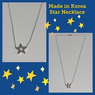 Made in Korea Star Necklace, Rhodium Plated Star Necklace, Good Quality Star Necklace