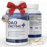 DAO Supplements Histamine Blocker – DAO Enzyme + Diamine Oxidase & Vitamin C for Gut Health & Food S