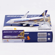 YY Wings 1: 400 Singapore Airlines Boeing B747-400 9V-SMU Alloy Aircraft Model