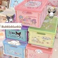Kuromi Melody little twins star 玉桂狗 PC狗 卡通 公仔 可摺 有蓋 小型 收納盒 收納箱 櫃桶 辦公室 書枱