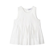 XinmonLee สไตล์เกาหลีสไตล์เสื้อแขนกุดผู้หญิงฤดูร้อนใหม่มาถึง Pressed Ruched Chemese Top สไตล์ Crewne