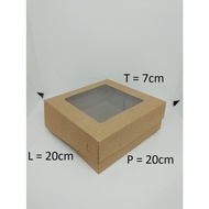 CATERING BOX KRAFT MIKA 20X20X7 CM 10pcs LAMINATION 365 GSM