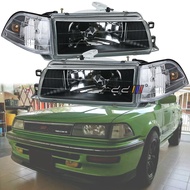 [Local Ready Stock] Crystal Black Headlight Corner Light Lamp For Corolla AE91 AE92 EE90 1987-1991
