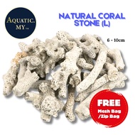 Aquarium Natural Coral Stone (Large Size) Filter Media/Batu Karang