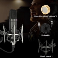 U87 AI Condenser Microphone Large Diaphragm Studio XLR Mic for Vocal Recording Podcast YouTube Live 