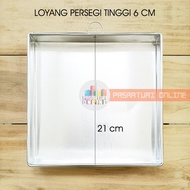 6cm Tall Square Pan Size 21x21cm Cake Mold Cake/ Sponge Cake/ Tart/