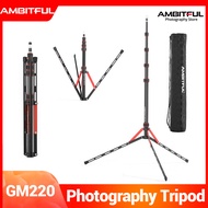 AMBITFUL GM220 Tripod Thicker tube Upgraded Light Stand Camera Tripod for Studio LED Video Light Stu