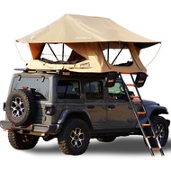 ALL TOP Overland 2-3Person Roof Top Tent - Camping Waterproof Tent with Rain Fly - Folding Ladder wi