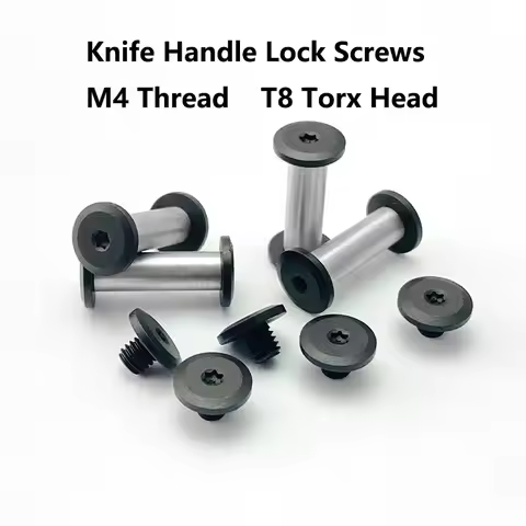 10 Sets 5MM Hole 416 Stainless Steel Material Knife Handle Make Lock Screws M4 Thread T8 Torx Head N