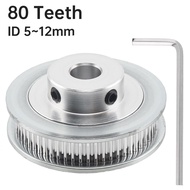 GT2 Timing Belt Pulley 80 Teeth Timing 2GT Idler Pulley for 6mm Width Belt / CNC Machines 3D Printer