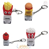 GILDAI Finger Keyboard Cap, Relief Stress Keycap Hamburger Fidget Keychain,  French Fries Ice cream 