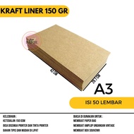 Kraft Paper A3 Liner 150 gsm contains 50 sheets / Paper Bag Material / Paper Bag