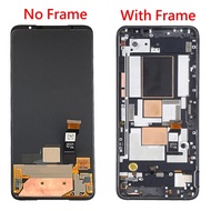สำหรับ Asus ROG Phone 5S ZS676KS จอ LCD หน้าจอสัมผัสพร้อมกรอบแผงหน้าจอทัชสกรีนสำหรับ Asus ROG Phone 