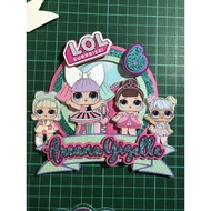 LOL cardstock caketopper