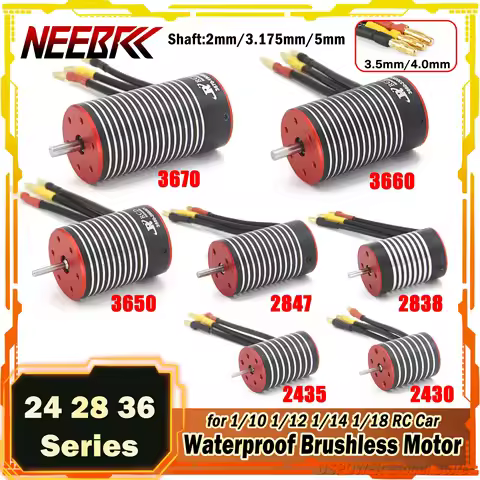 2430 2435 2838 2847 3650 3660 3670 Brushless Motor Waterproof for 1/12 1/14 RC Car Racing Off-Road W