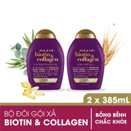 Bộ Gội Xả OGX Biotin & Collagen Làm Dày Tóc 2x385ml Biotin & Collagen Shampoo And Conditioner