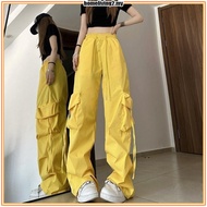 Y2K Wide Leg Long Cargo Pants Women Dopamine Vintage Quick Dry Sport Casual Baggy Straight Cut Plus 
