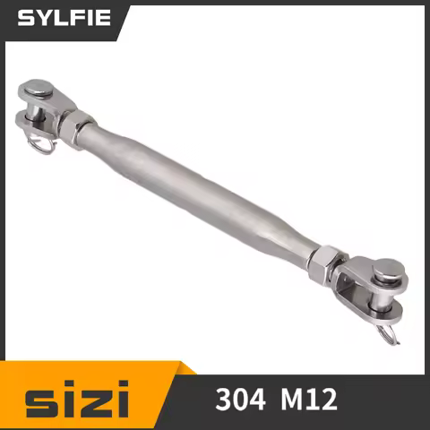 Closed Body Jaw Turnbuckle Wire Rope Tension M12 304 Stainless Steel