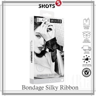 Shots Ouch! Black &amp; White Bondage Silky Ribbon