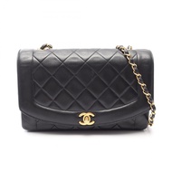 【二手】香奈兒 (Chanel) CHANEL 絎縫 Diana 翻蓋單肩背包 A01165 黑色羊皮（綿羊皮）絎縫 Diana 鏈條肩背包 女士