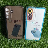 SoftCase Casing Samsung A57 5G/4G /A37 Silicone Clear Black Transparent SpaceTPU Back Protector hp+C