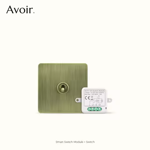 Avoir Smart Switch Wifi Brushed Bronze Toggle Switches Tuya Zigbee Accessoire Retro Lever Switch Wal