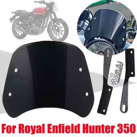 For RoyalEnfield Royal Enfield Hunter 350 Motorcycle Accessories Retro Windscreen Windshield Wind Sc