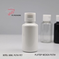 60ML PET PLASTIC BOTTLE 60ML TUBULAR PLIFTOP BOTTLE FLIPTOP BOTTLE/