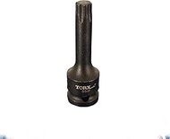 TMAX IP55 3 Inch Long Black Impact Torx Plus 6 Point Socket Bit 1/2 Inch Square Drive Auto Repair To