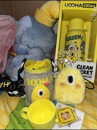 uooha水樽保溫杯食品級水壺吸管高顏值水杯不銹鋼直飲背帶毛絨可愛