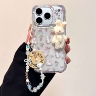 [G-Plus Studio]3D Plush Bunny Applicable iPhone16pro Max Phone case Cartoon Cute Mobile Phone Protec