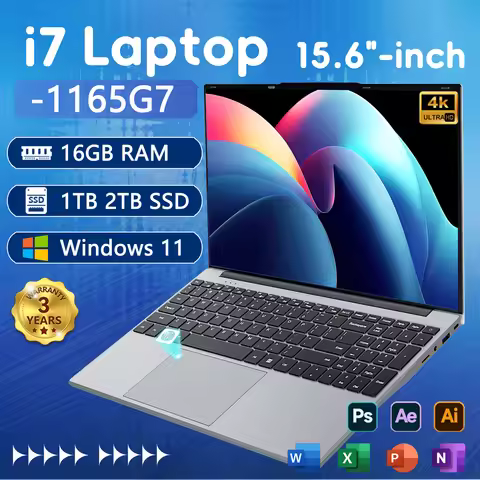 New I7 15.6' Laptop Computer PC Intel Core I7-1165G7 16GB RAM 1/2TB SSD Windows 11 Fingerprint Unloc