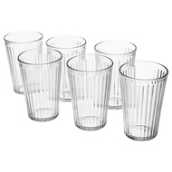 GLASS IKEA VARDAGEN Clear glass 6pcs 200ml/310ml/430ml & blue 310ml 4pcs