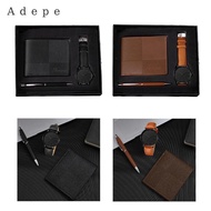 [Adepe] Men's Gift Set Creative Decoration Elegant Combination Set Men Wallet Set Gift Box for Mens 
