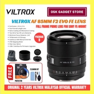 Viltrox AF 85mm F2 EVO FE Prime Lens For Sony Camera | Package Bundle | 2 Years Original Viltrox Mal