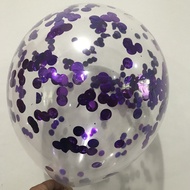 12inch Transparent Confetti Balloon Sequin Rubber Balloon Party Decoration Insta Balloon