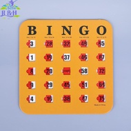 【B&H】 5pcs Bingo Game Card Easy-Read With Sliding Windows Reusable Logical Thinking Ability Game Bin