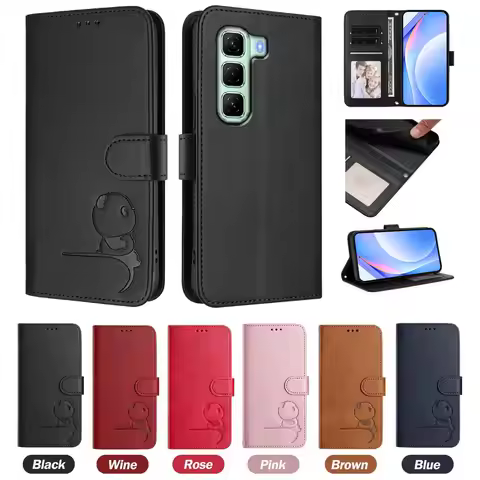 Luxury cute panda Wallet Flip Cover Phone Case For Infinix Hot 50 Pro Plus 4G 5G GT 20 30 Pro Hot 50