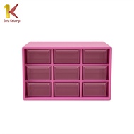 Satu Keluarga Kotak Laci Perhiasan kotak Aksesoris Mini 9 Sekat C804 Storage Box Kotak Penyimpanan