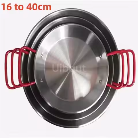 stainless steel good quality Spanish paella pan seafood dish Korean fried chicken dish Cheese cooker