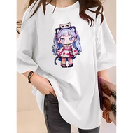 [AMYGO] 1XL-5XL T shirt Women 2Y751 T shirt Women T shirt Plus Size Tshirt Crop Top men and women St
