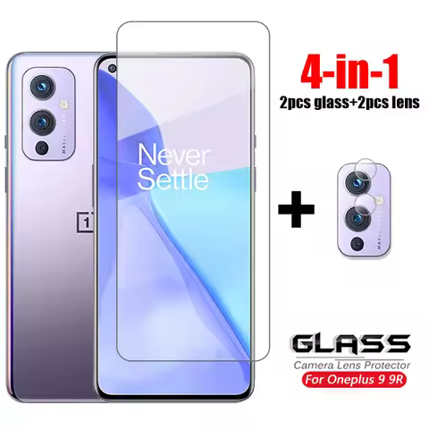 4-in-1 For Glass Oneplus 9 Tempered Glass One Plus 9 9R 9RT 10T 10R ace Ultra-thin Phone Screen Prot
