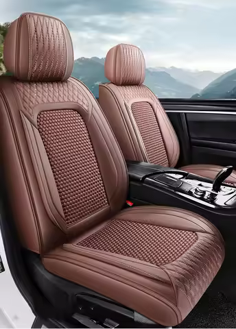 Universal Ice Silk + Leather Car seat Covers For range rover sport l320 mitsubishi outlander bmw g30