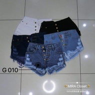 G010 GBJ JEANS Thailand GBJ Breasted High Waist Denim Shorts