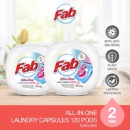 [NEW] Fab All-in-One Laundry Capsules 60 pods x 2 Tubs
